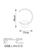 Opviq LED stenska svetilka v zlati barvi ø 10 cm Moon – | Shoptok.si