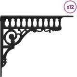  Nosači za zidne police 12 kom. Crna 27,5 x 23 x 4 cm Čelik | shoptok.hr