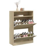 Ormarić za cipele s 2 ladice boja hrasta 80 x 34 x 116 cm | shoptok.hr