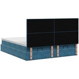  Krevet od pjene s madracem i LED-om Tamno plava 200 x 200 cm | shoptok.hr