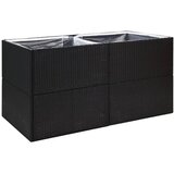Maison Chic Vrtno cvetlično korito - Cvetlični Lonec črno 157x80x80 cm poli ratan, (21789881) Cene