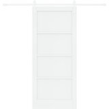 vidaXL drsna vrata z kompletom hardware Bela 86x198.5 cm Trd les bor | Shoptok.si