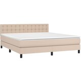  Krevet box spring s madracem cappuccino 180x200 cm umjetna koža | shoptok.hr