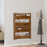 vidaXL Ormarići za cipele na zidu 2 pcs Staro drvo 60 x 18 x 60 cm | shoptok.hr