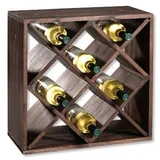 KSP69244 polica za vino borovo drvo 50X50X25cm