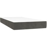 Box spring krevet s madracem tamnosivi 100x200 cm baršunasti | shoptok.hr