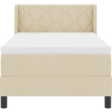 Box Spring Krevet s madracem Krem 100x200 cm Tkanina | shoptok.hr
