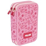 MILAN Pernica dvostruka sa priborom Flowicorn, roza P12 | shoptok.hr