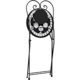 vidaXL Bistro set s mozaikom crno-bijeli od željeza i keramike | shoptok.hr