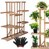 springos drveni stalak za cvijeće za 15 posuda, 6 razina | shoptok.hr