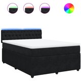 Maison Chic Box spring posteljni - Vzmetna postelja z vzmetnico črn 140x190 cm žamet SL23331, (21880540) | Shoptok.si