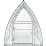 vidaXL Kletka za zajce srebrna 300x105x120 cm pocinkano jeklo | Shoptok.si