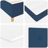 vidaXL Postelja z vzmetnico z vzmetnico Modra 180 x 200 cm blago, (5000127455) | Shoptok.si