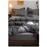 Mila Home Temno siva bombažna podaljšana posteljnina za zakonsko posteljo z rjuho 200x220 cm - Mila Home Cene