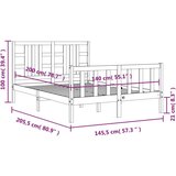 Okvir za krevet s uzglavljem 140x200 cm od masivnog drva | shoptok.hr