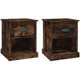 Maison Chic Dvo delni komplet Nočne omarice - Nočne mize dimljen hrast 39x39x47,5 cm inženirski les, (21688643) Cene