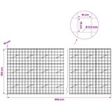  Gabion s žicom debljine 3,5 mm i mrežom 10x10 cm 950x10x150 cm | shoptok.hr