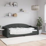 vidaXL Raztegljiva postelja temno siva 90x200 cm blago Cene