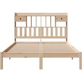 vidaXL Krevet s regalom za knjige bez madraca 150 x 200 cm od borovine | shoptok.hr