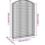  Gabionska košara s lukom 150x30x220/240 cm pocinčano željezo | Eponuda.com