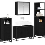 vidaXL set namještaja za kupaonicu 4 pcs crni hrast 90 x 33 x 60 cm | shoptok.hr
