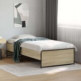  Okvir za krevet boja hrasta 100x200cm konstruirano drvo i metal | shoptok.hr