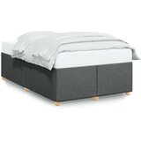 vidaXL Posteljni okvir temno siv 120x200 cm blago | Shoptok.si