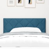  LED vzglavje z LED lučmi Geometrični Temno modra 100 cm Žamet, (5000043854) | Shoptok.si