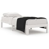  Posteljni okvir bel iz trdnega lesa 75x190 cm 2FT6, (20906108) | Shoptok.si