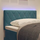  LED glava kreveta s LED trakama Tamno plava 80 cm Baršun | Eponuda.ba