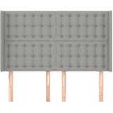  Uzglavlje s ušima svjetlosivo 147x16x118/128 cm od tkanine | shoptok.hr
