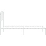  Metalni okvir za krevet s uzglavljem bijeli 90x200 cm | shoptok.hr