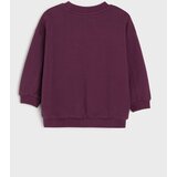 Sinsay Pamučna crewneck majica sa svjetlucavim natpisom | shoptok.hr