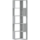  Kutni regal za knjige s 5 razine boja hrasta 50x50x179cm drveni | shoptok.hr