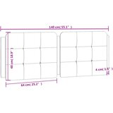  Jastuk za uzglavlje Zadar bijeli 140 cm od umjetne kože | shoptok.hr