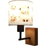 Brilagi Zidna lampa BOBO WOOD 1xE27/25W/230V hrast/crna/bela/medvedići | Eponuda.com