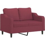 vidaXL 3-dijelni set sofa s jastucima crvena boja vina od tkanine | shoptok.hr