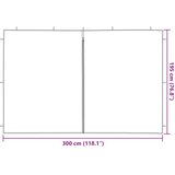  Zid šatora za zabavu 2 pcs Crvena 300 x 195 cm PE i čelik | shoptok.hr
