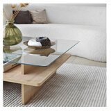 Hanah home Klub sto Saga Square, 90x35x90 cm, Krem | Eponuda.ba