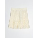 Sinsay Mini suknja s naborima s cvjetnim vezom | shoptok.hr