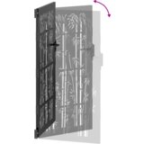 vidaXL Vrtna vrata Crna 105 x 175 cm Čelik s praškastim premazom | shoptok.hr