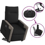  Naslonjač na podizanje od tkanine crni | shoptok.hr