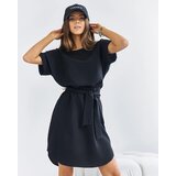 Resti Black women's dress with waist tie | Shoptok.si