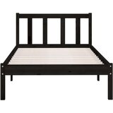 vidaXL Okvir za krevet crni od masivne borovine 100 x 200 cm | shoptok.hr
