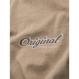 Ombre Cotton T-shirt with print on chest and back - dark beige | Shoptok.si