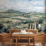  Foto tapeta - Landscape with Green Fields and Trees Tuscan Sunny View 250x175 Vodootporna | shoptok.hr