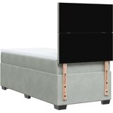 VidaXL box spring krevet s madracem svjetlosivi 90x190 cm bar&amp;scaron;unasti Slike