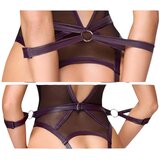 Cottelli Bondage otvoreni body sa lisicama (crni) - M | shoptok.hr