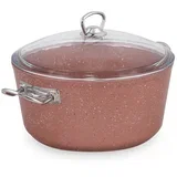 Ružičasti aluminijski lonac s poklopcem Classic, ø 26 cm