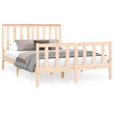 The Living Store Posteljni okvir z vzglavjem 120x200 cm trdna borovina - Posteljni Okvir, (21528897) | Shoptok.si